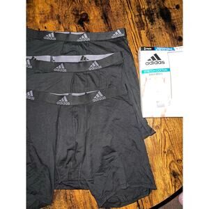 Adidas Men's Boxer Briefs 3 Pack Black Stretch Cotton Size M